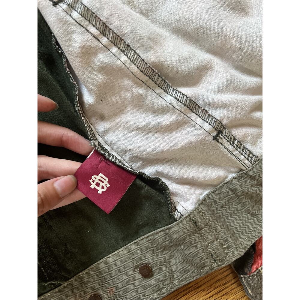 Strivers Row Patchwork Denim Canvas Jacket Biker … - image 8